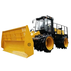 Heavy-Duty Landfill Compactor with Grid Blade
