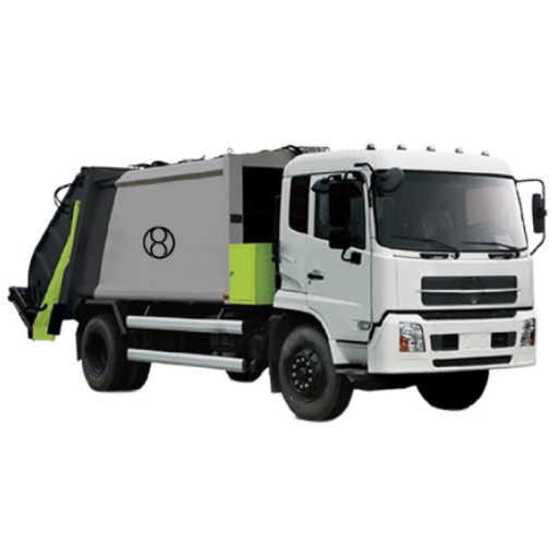 Modern Rear-Loading Garbage Compactor Truck