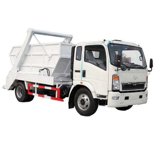 White Skip Loader Truck